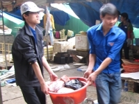 TNTN Quảng Ngãi giúp nhân dân dọn dẹp sau trận cháy